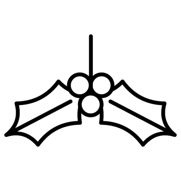 Ilustración del vector del muérdago