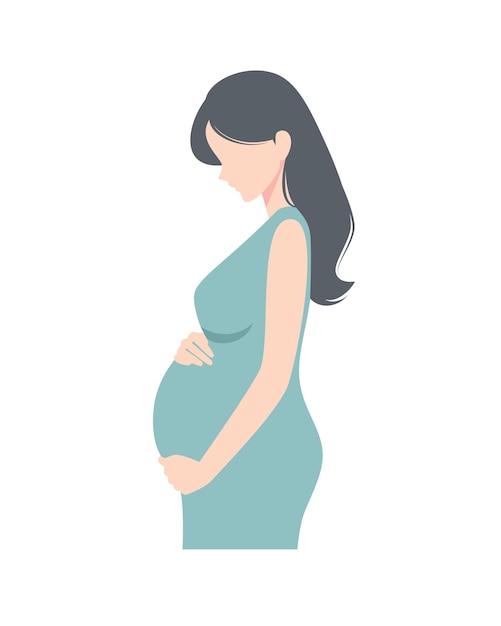 Ilustración de Vector de mujer embarazada