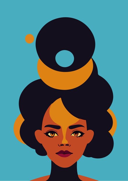 Ilustración de vector de mujer negra