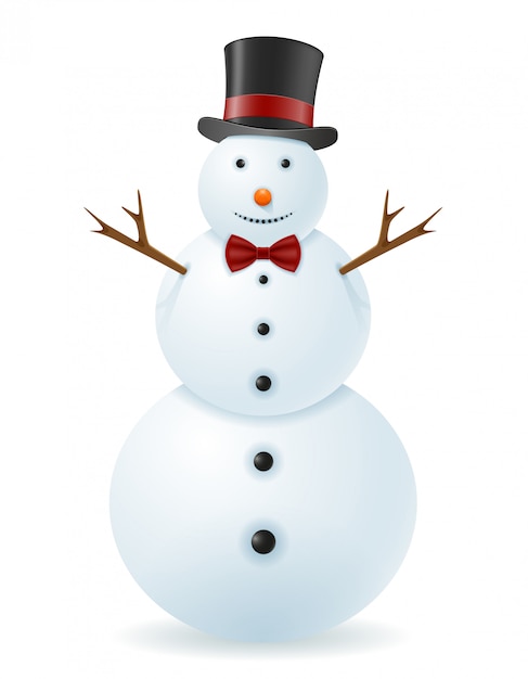 Ilustración de vector de muñeco de nieve