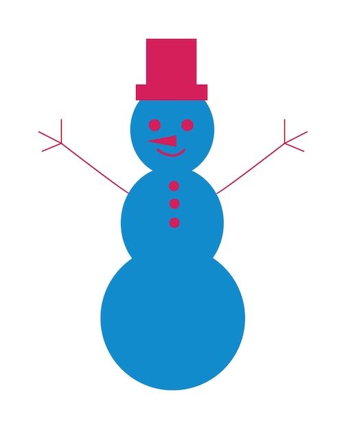 Ilustración de vector de muñeco de nieve