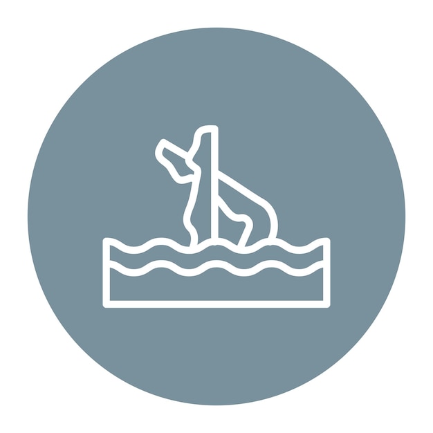 Ilustración del vector de natación sincronizada