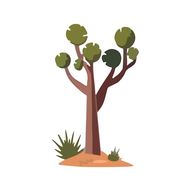 Ilustración de Vector de naturaleza de oasis verde