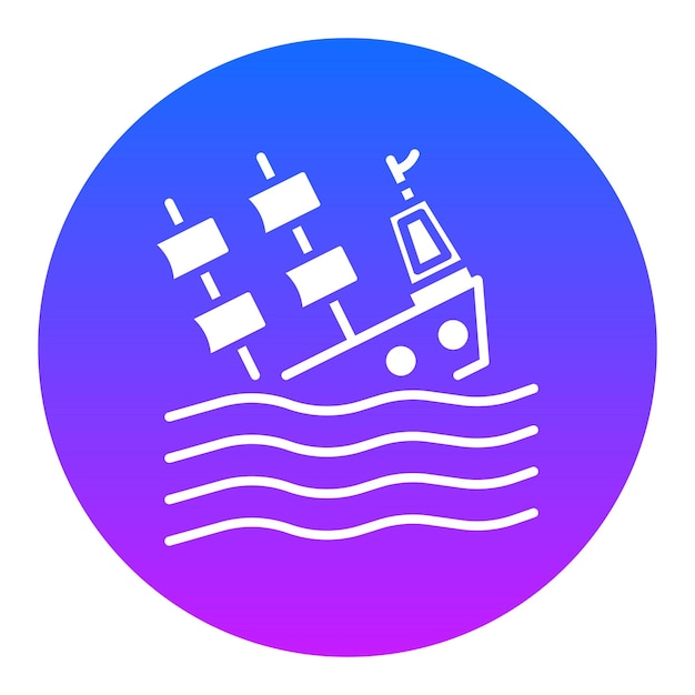 Ilustración del vector del naufragio