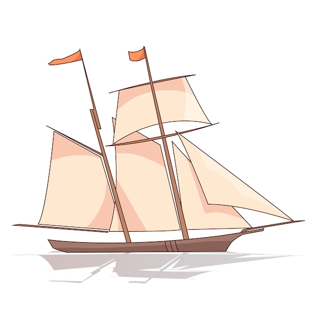 Ilustración de vector de nave antigua