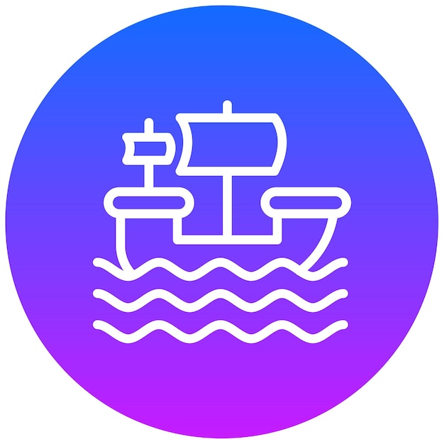Ilustración del vector de la nave pirata