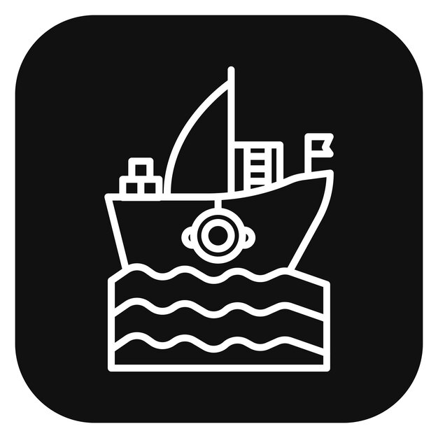 Ilustración del vector de la nave