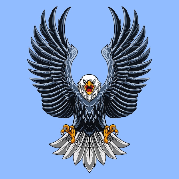 Ilustración de vector negro águila