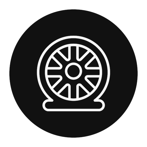 Ilustración del vector de neumático plano