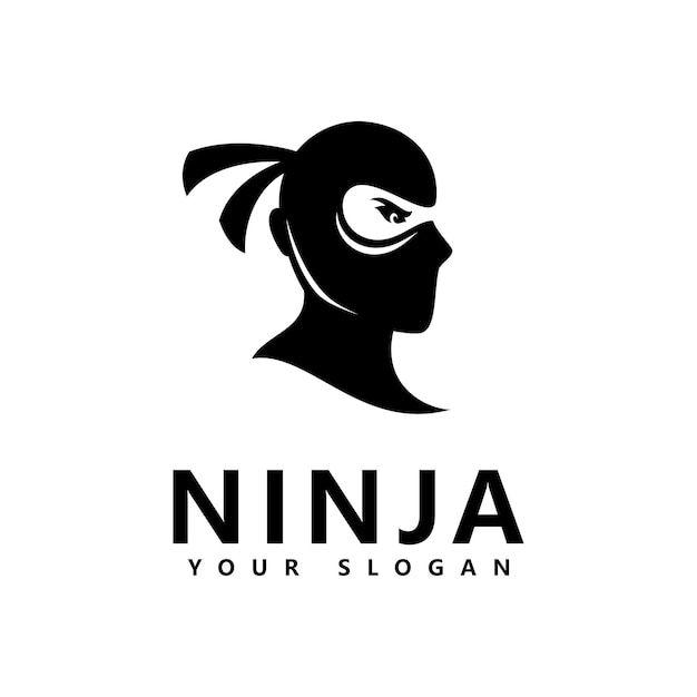 Ilustración de vector de ninja logo icono