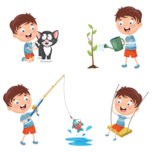 Ilustración del vector del niño