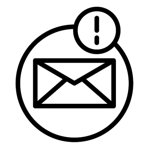 Ilustración del vector de notificación de correo electrónico