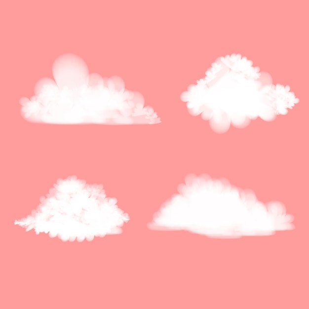 Ilustración de vector de nubes blancas