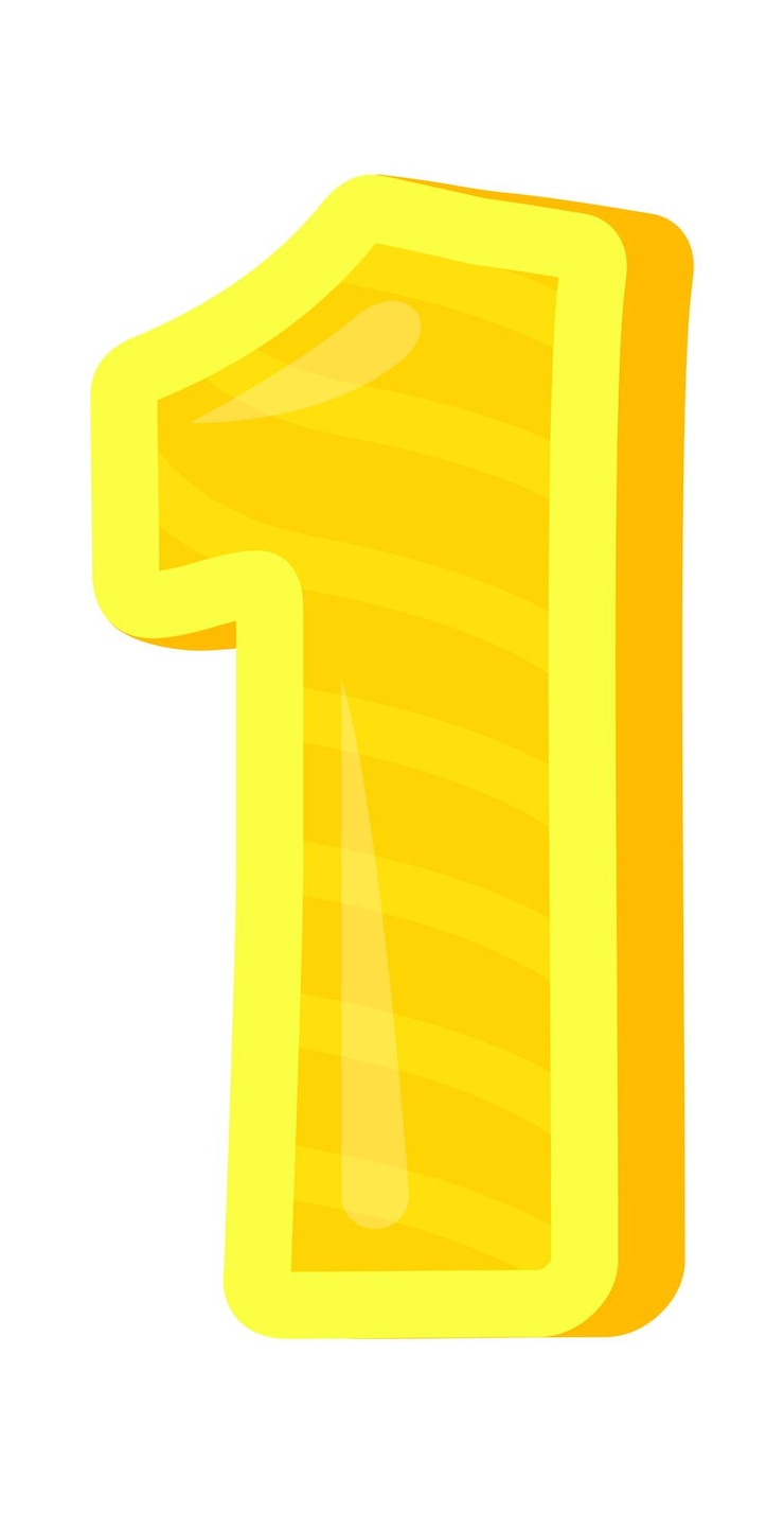 Vector ilustración de vector número uno de fiesta de cumpleaños infantil