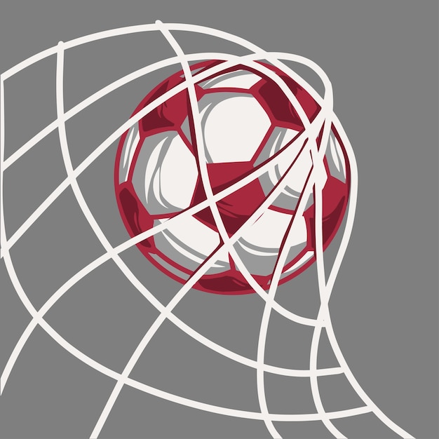 Vector ilustración de vector de objetivo de balón de fútbol