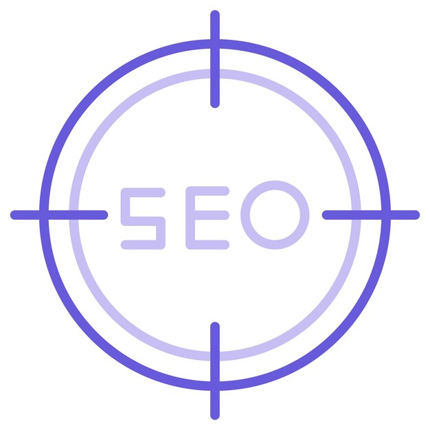 Ilustración del vector objetivo de SEO