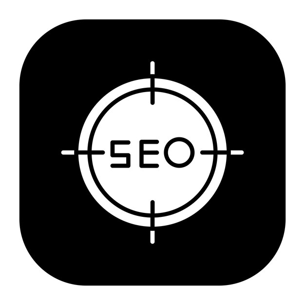 Ilustración del vector objetivo de SEO