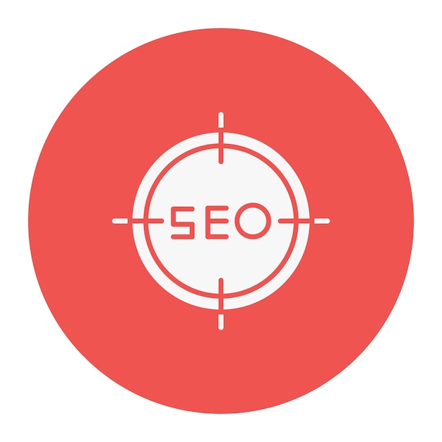 Ilustración del vector objetivo de SEO
