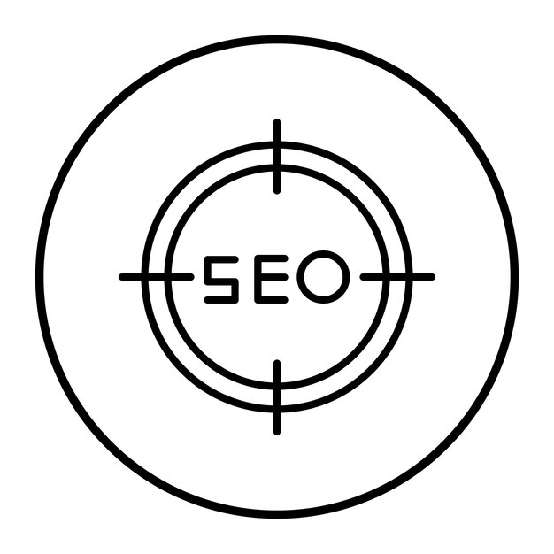 Ilustración del vector objetivo de SEO