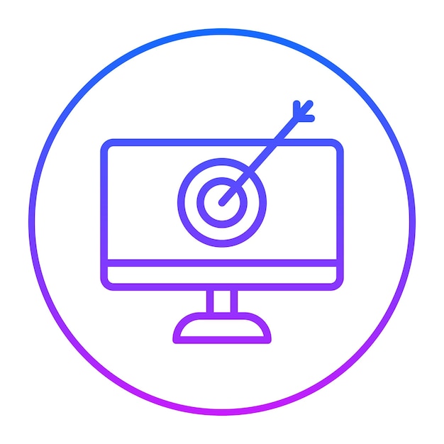 Ilustración del vector de objetivos de marketing