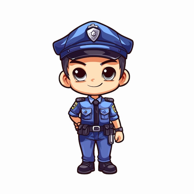 Ilustración de vector de oficial de policía