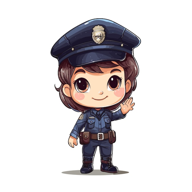 Vector ilustración de vector de oficial de policía