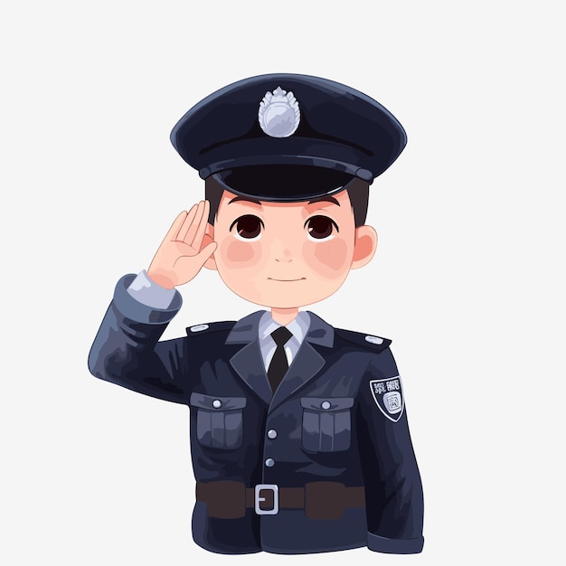 Ilustración de vector de oficial de policía