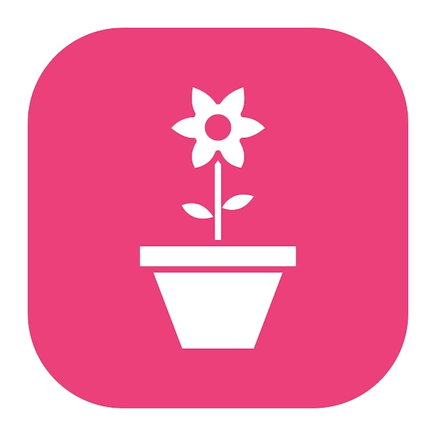 Ilustración del vector de la olla de flores grande