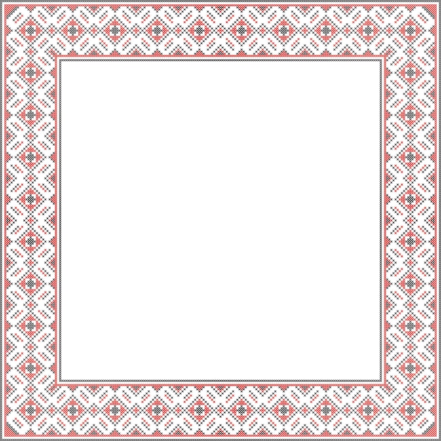 Ilustración de vector de ornamento ucraniano en fondo de vyshyvanka de identidad de estilo étnico para texto
