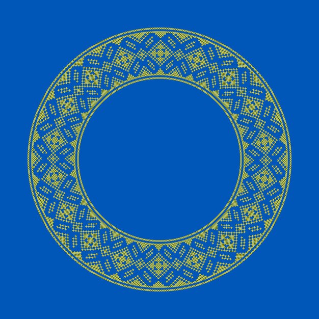 Ilustración de vector de ornamento ucraniano en fondo de vyshyvanka de identidad de estilo étnico para texto