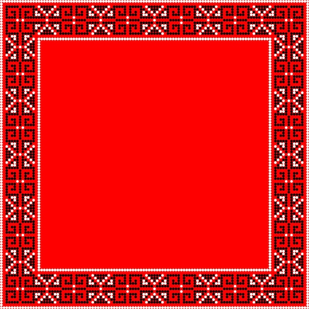 Ilustración de vector de ornamento ucraniano en fondo de vyshyvanka de identidad de estilo étnico para texto