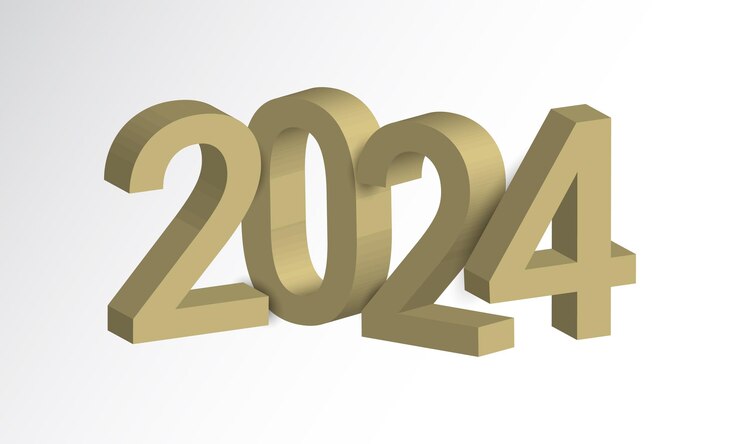 Vector ilustración de vector de oro 2024