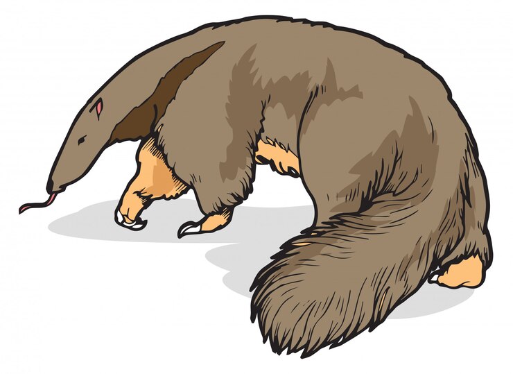 Ilustración de vector de oso hormiguero