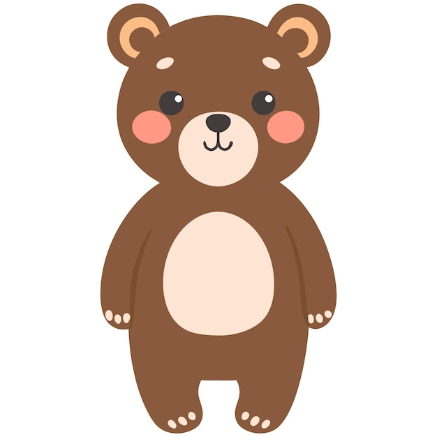 Ilustración de vector de oso lindo