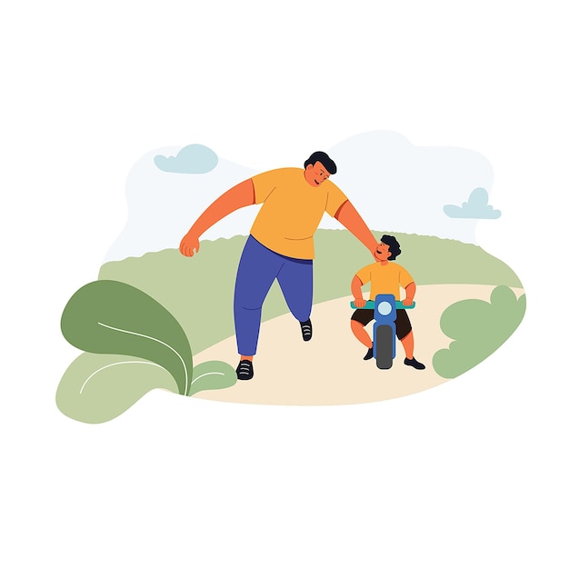 Ilustración de vector de padres feliz día