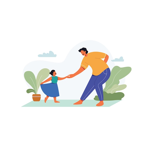 Ilustración de vector de padres feliz día