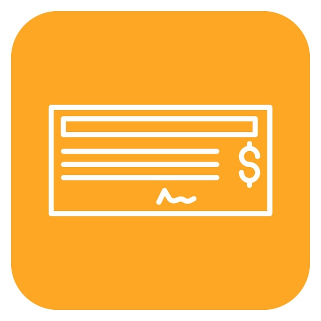 Ilustración del vector de pago del cheque