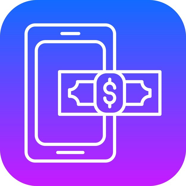 Ilustración del vector de pago en efectivo en línea