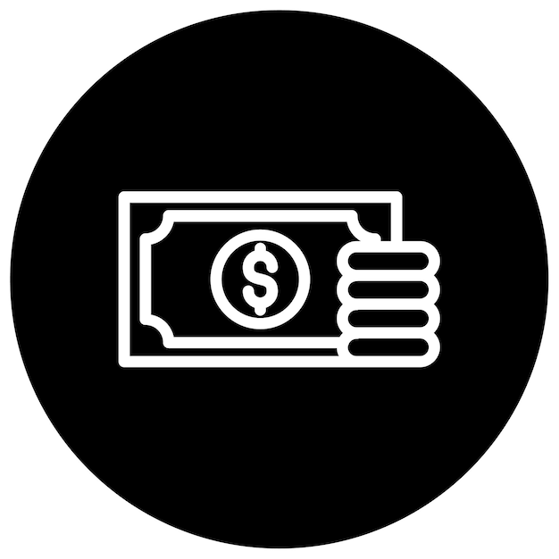 Ilustración del vector de pago en efectivo
