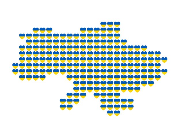 Vector ilustración de vector de país de ucrania bandera nacional ucraniana detener el concepto de guerra