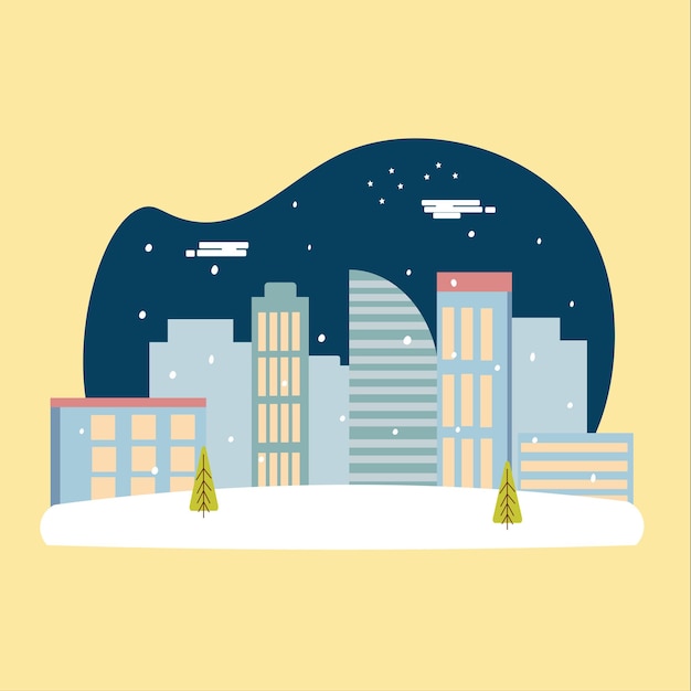 Vector ilustración de vector de paisaje de la ciudad