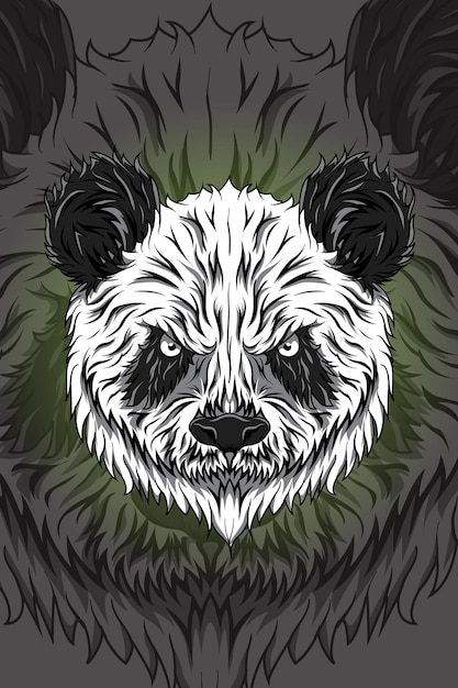 Ilustración de vector de panda enojado