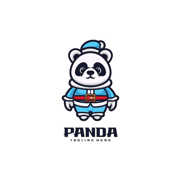 Vector ilustración vector panda mascota estilo de dibujos animados