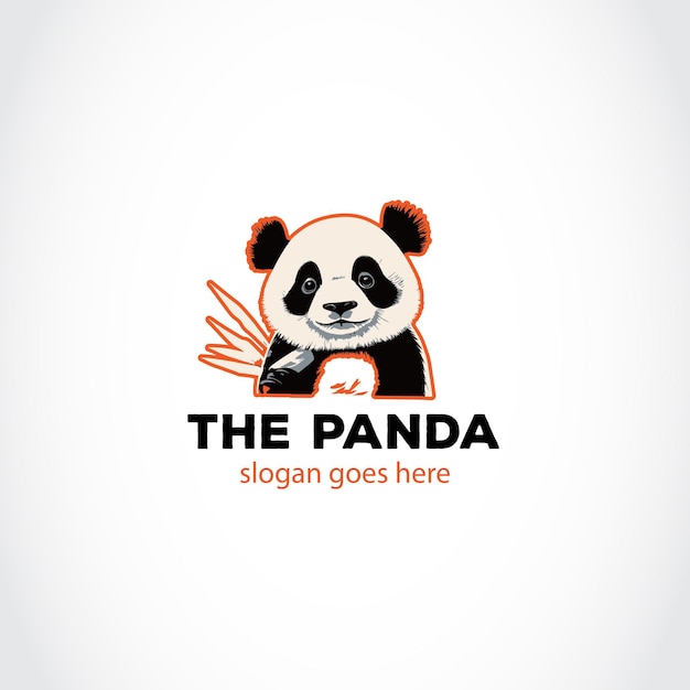 Vector la ilustración del vector panda o el logotipo del vector