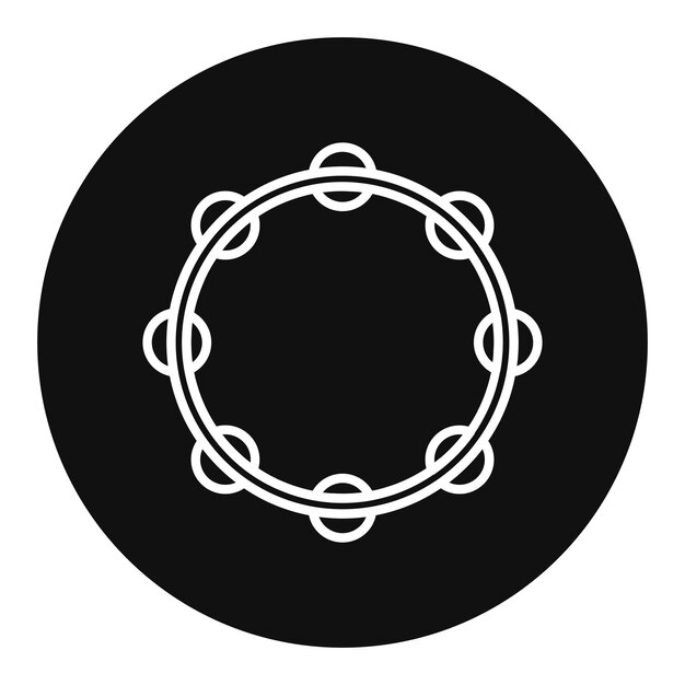 Ilustración del vector de la pandereta
