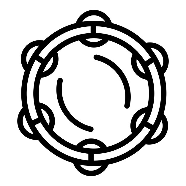 Ilustración del vector de la pandereta
