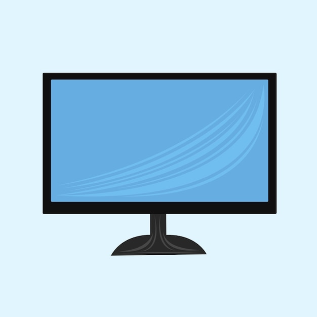 Ilustración de vector de pantalla de monitor de computadora