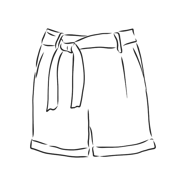 Ilustración de vector de pantalones cortos ropa casual pantalones cortos ilustración de dibujo vectorial