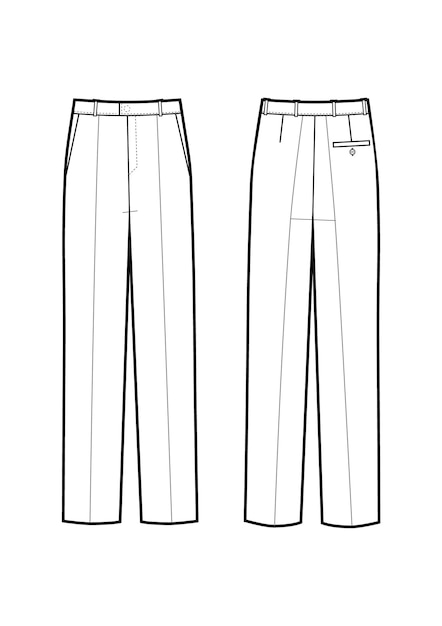 Ilustración de vector de pantalones de negocios para hombre