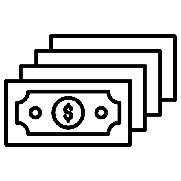 Ilustración del vector del paquete de efectivo